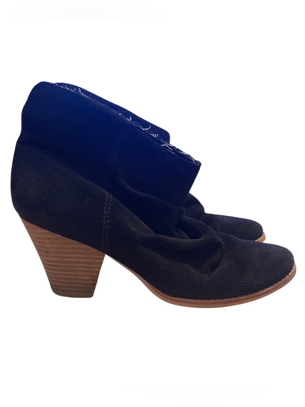 Splendid Suede Ankle Boot with Stacked Heel